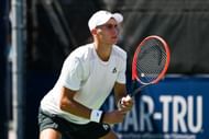 Matteo Arnaldi in action at the National Bank Open (Picture: Getty)